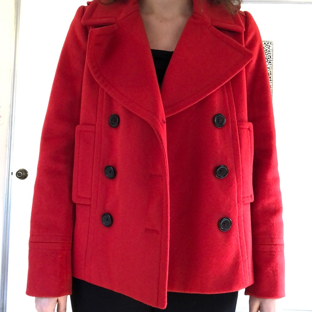 Red J. Crew coat